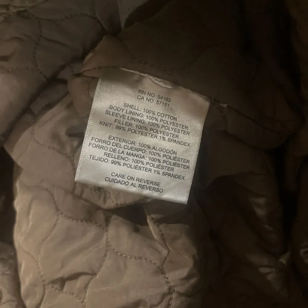 Levi’s $138 Tan Brown Washed Cotton‎ Military style Utility Jacket Men’s XXL